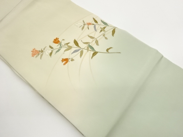 JAPANESE KIMONO / NAGOYA OBI / SHIOZE / KINSAI / FLOWER 